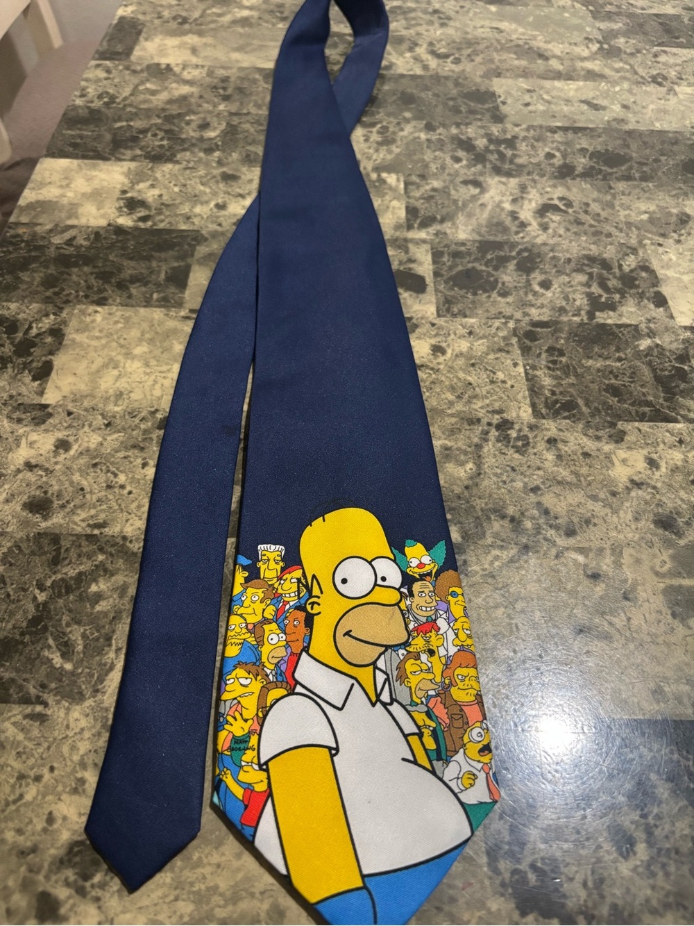 Navy Blue The Simpsons Homer Graphic Men's Tie